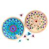 Wooden Mandala Diamond Building Blocks Creative Building Color Cognition Kids Early Learning Educational Toys