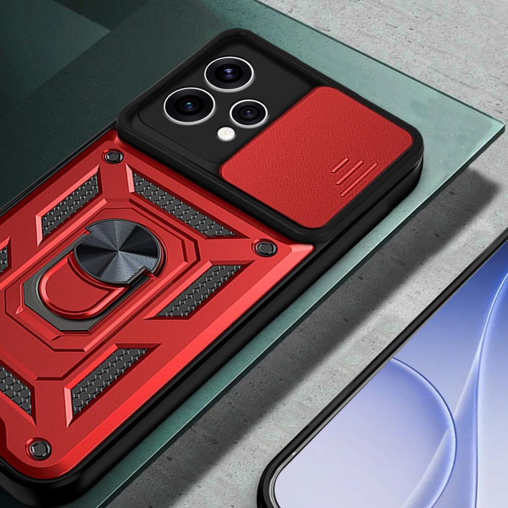 Armored case for Oppo Reno 15, CamShield Slide, red