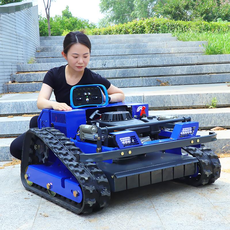 CE EPA Crawler Remote Control Lawn Mower With Snow Shovel Multi Function All Terrain Grass Cutting Robot