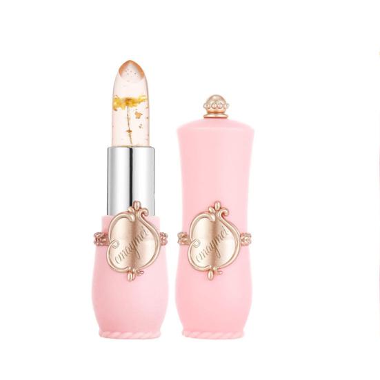 Увлажняющий бальзам для губ с прозрачным цветком и изменением цвета для девочек