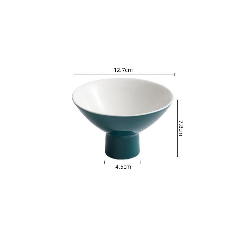 Creative Ceramic High Legged Deep Bowl Dessert Bowl Salad Bowl Snack Bowls Restaurant Molecular Cuisine Specialty Tableware