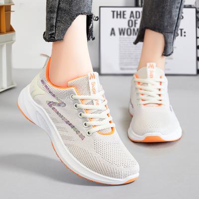 Кроссовки, студенческие модные повседневные туфли-лодочки с мягкой подошвой, дышащая прогулочная обувь с сетчатой ​​поверхностью в корейском стиле, женская обувь