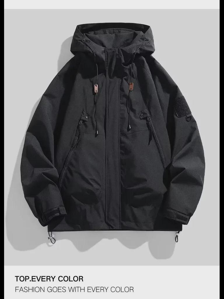 American-Style Waterproof & Windproof Spring/Autumn Jackets for Men & Women: Trendy All-Match Mountaineering Sportswear