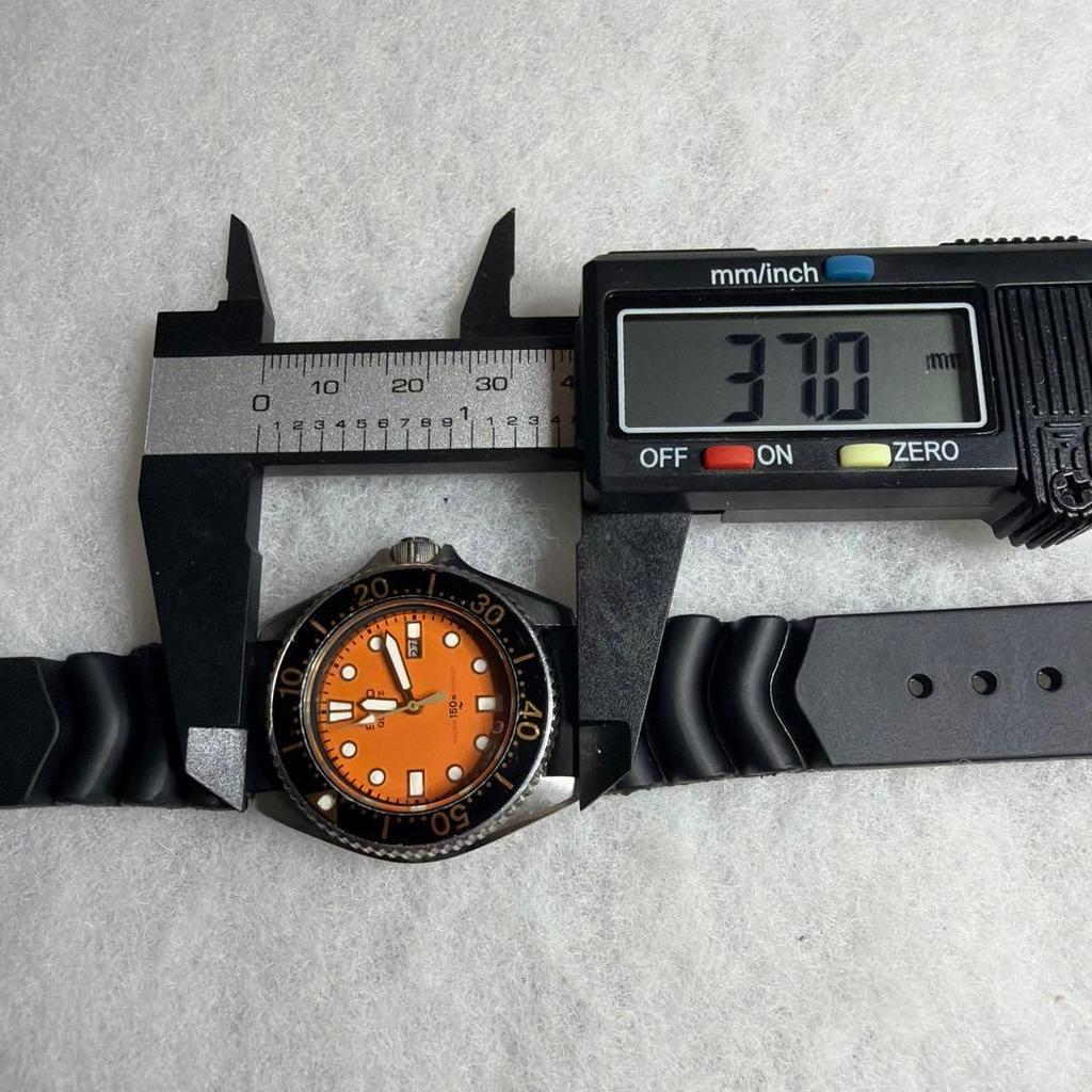 Б/У Редкие SEIKO Оранжевые Дайверские 2625-0010 Кварцевые Батарейка Заменена
