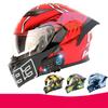 Bluetooth Motorcycle Helmets Full Face Helmet Flip Up Double Lens Anti-Fog Design Moto Helmet For Motorcyclist