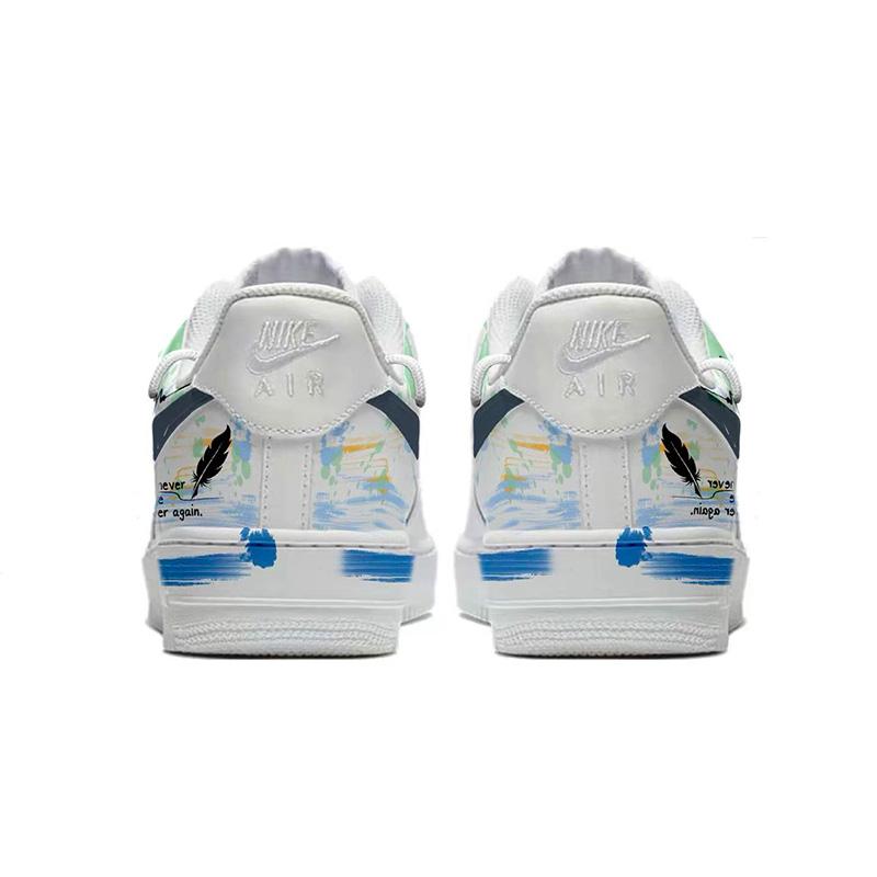 Nike Air Force 1 Художественная концепция Синтетическая кожа Амортизация Устойчивость к истиранию Нескользящая Низкие CW2288-111(Team1727-)