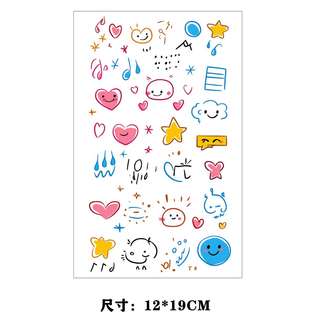 Dopamine Color Butterfly Animal Love Star Fireworks Small Picture Finger Tattoo Sticker