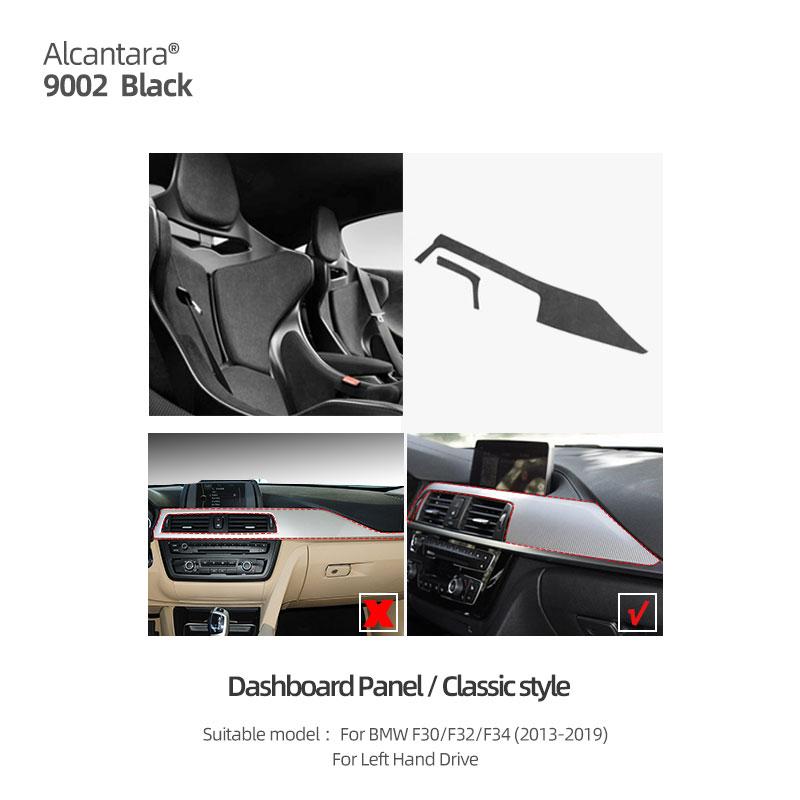 Made of Alcantara For BMW F30 F32 F33 F34 3 4 Series Dashboard Instrument Panel Trim Cover Sticker Car Interior Accessories