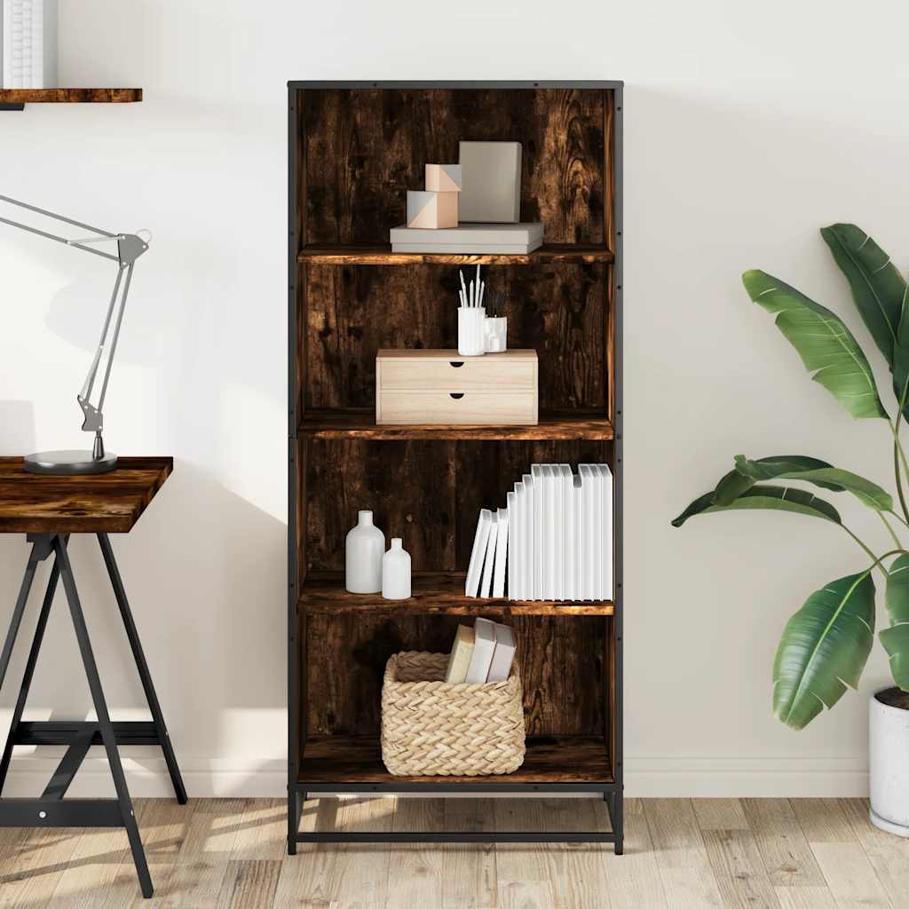 Bookshelf Smoked Oak 60x35x139 cm Wood Based Panel