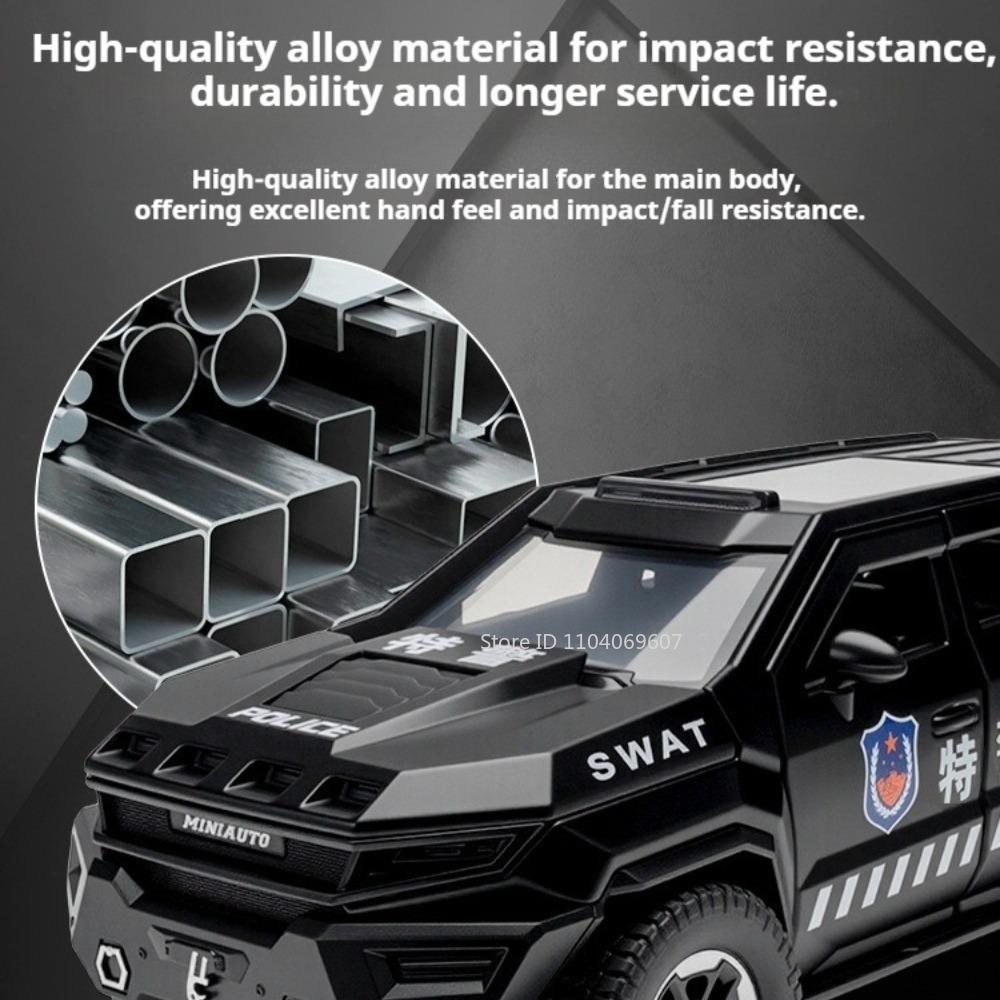 1:24 Модель Игрушка Rezvani Vengeance Sabertooth Бронированные Полицейские Машины Сплав Литье под Давлением Двери Открываются Оттянуть Назад Звук Свет Ребенок Образование и Развлечение