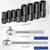 8Pcs Magnetic Tap Socket Wrench Set 1/4 '' Hex Shank Machine Screw Metric Plug Threading Tool Auto Maintenance Tool for Tight Sp