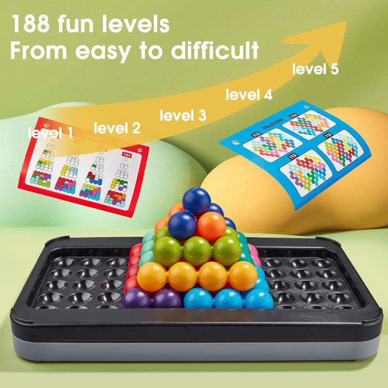 3D Puzzle Brain Teaser Logic Board Game 200+ IQ Challenges for Kids Educational Learning Gift for Cognitive Development STEM Toy
