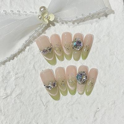 Прозрачная гуава Весна Прозрачная белая гуава Улыбка кошачьи глаза Цвет Золотая фольга Блестки Носить доспехи