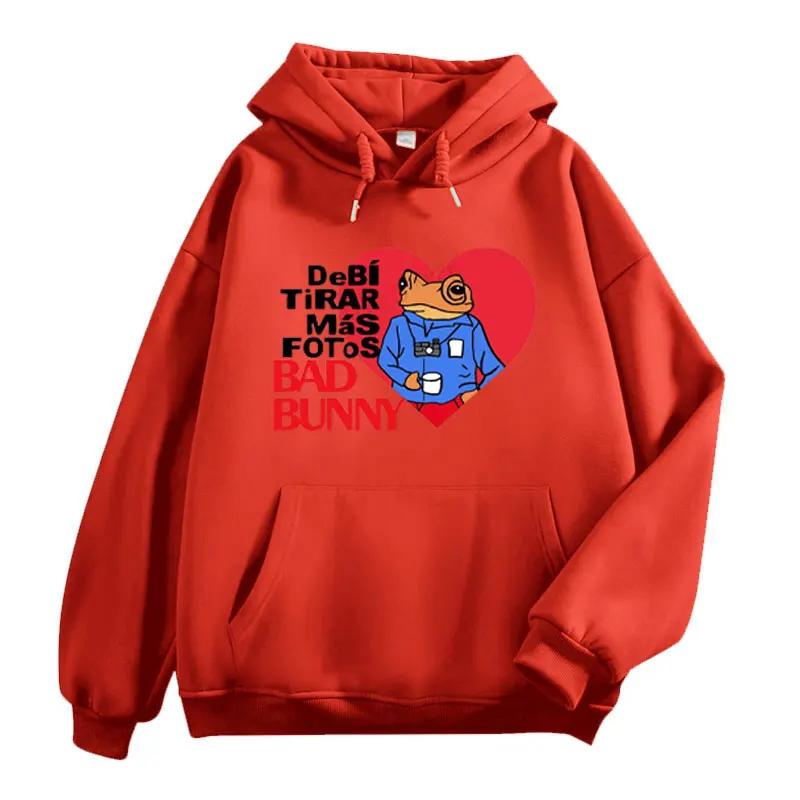 2025 DTMF Bad Bunny Printing Hoodie Debi Tirar Mas Fotos Bad Bunny Harajuku Fashion Sweatshirt Album Shirt Unisex Hoodies