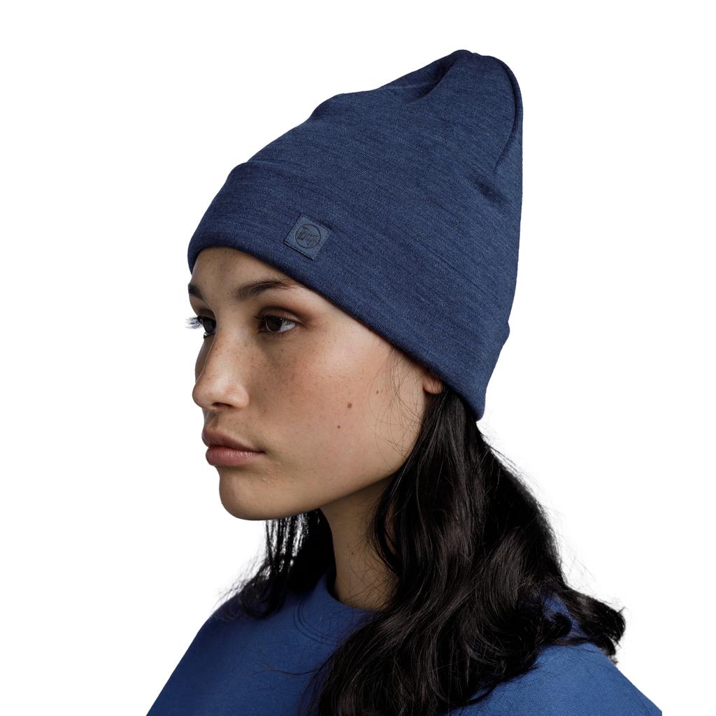 BUFF Merino Heavyweight Beanie, Unisex Navy Cap