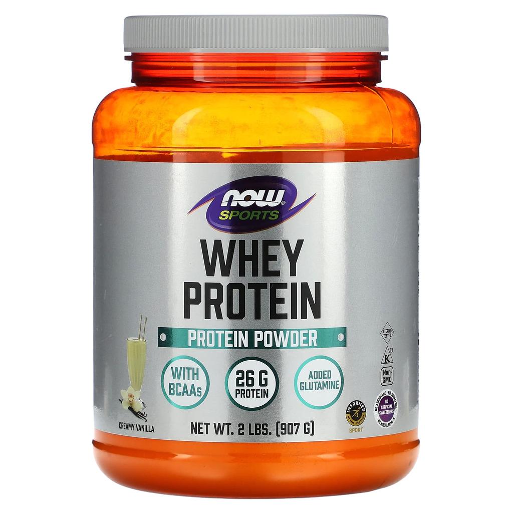 Now Foods Whey Protein Powder, Creamy Vanilla, 2 Lb (907 G)