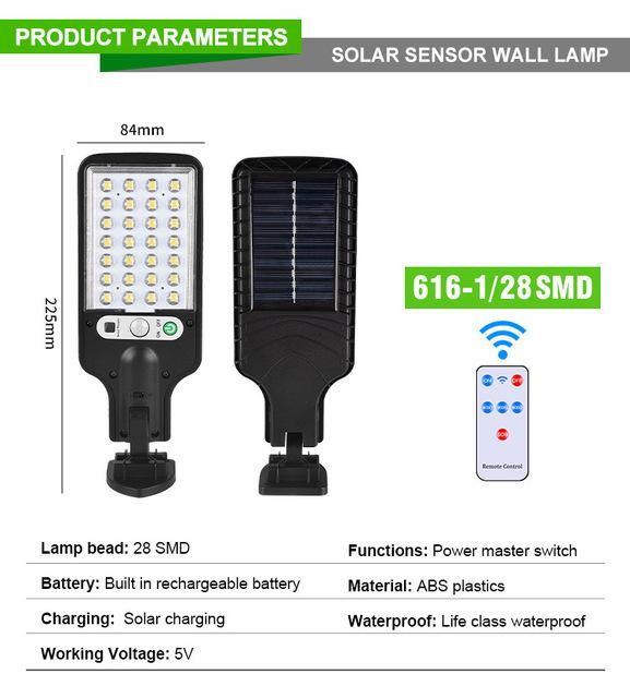 2026 Solar Lamps Outdoor Garden Light Waterproof Human Body Sensor Light Wall Lamp Led Remote Control Home Solar Street Lights