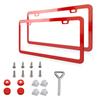 Рамки для номерных знаков, 2 шт., держатель без препятствий, нержавеющая сталь, передний монтажный комплект, автомобильный аксессуар