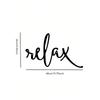 Black Metal Relax Word Art Deco Style Wall Decor Modern Bathroom Sign Iron Art Hanging Decoration