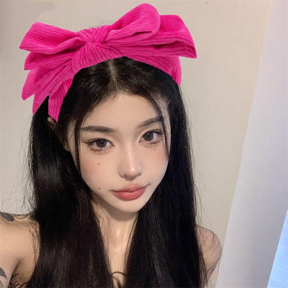 Вельветовый обруч для волос с бабочкой, большой, для мытья лица, обруч для волос, подарки, ободок для волос с бабочкой, для девочек