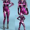 Unisex Cyber Punk 3D Digital Printing Halloween Party Role Play Outfit Women Men Cosplay Costume Carnival Jumpsuit
