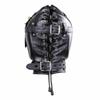 Black Full  Hood Mask Plug Headwear Kink  Fetish Restraints Hoods