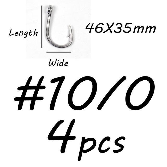 Крючок для морской рыбалки из толстой проволоки из нержавеющей стали, крючок для троллинговой джиги 4/0 5/0 6/0 7/0 8/0 9/0 10/0, снасти для терминала морской рыбалки