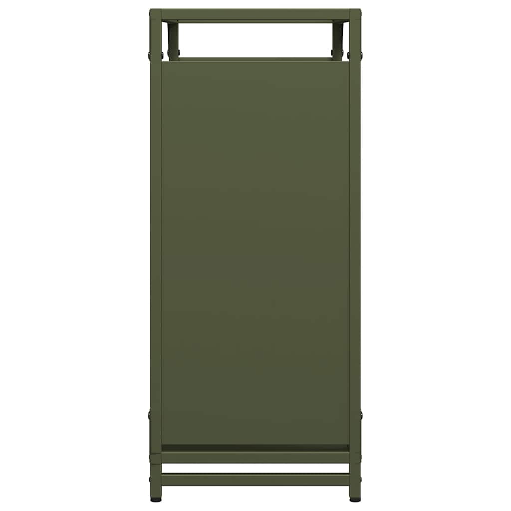 Firewood Rack Olive Green 60 x 28 x 65 cm Cold Rolled Steel