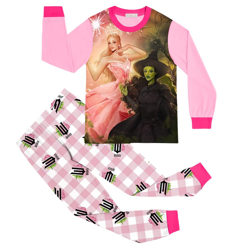 Children's Fashion Suit Skirt Round Neck Long Sleeve Top Pants