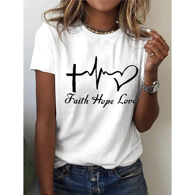 Летняя женская футболка в стиле ретро с красным сердцем, модная 3D-печать, с короткими рукавами, повседневная уличная спортивная женская рубашка с круглым вырезом