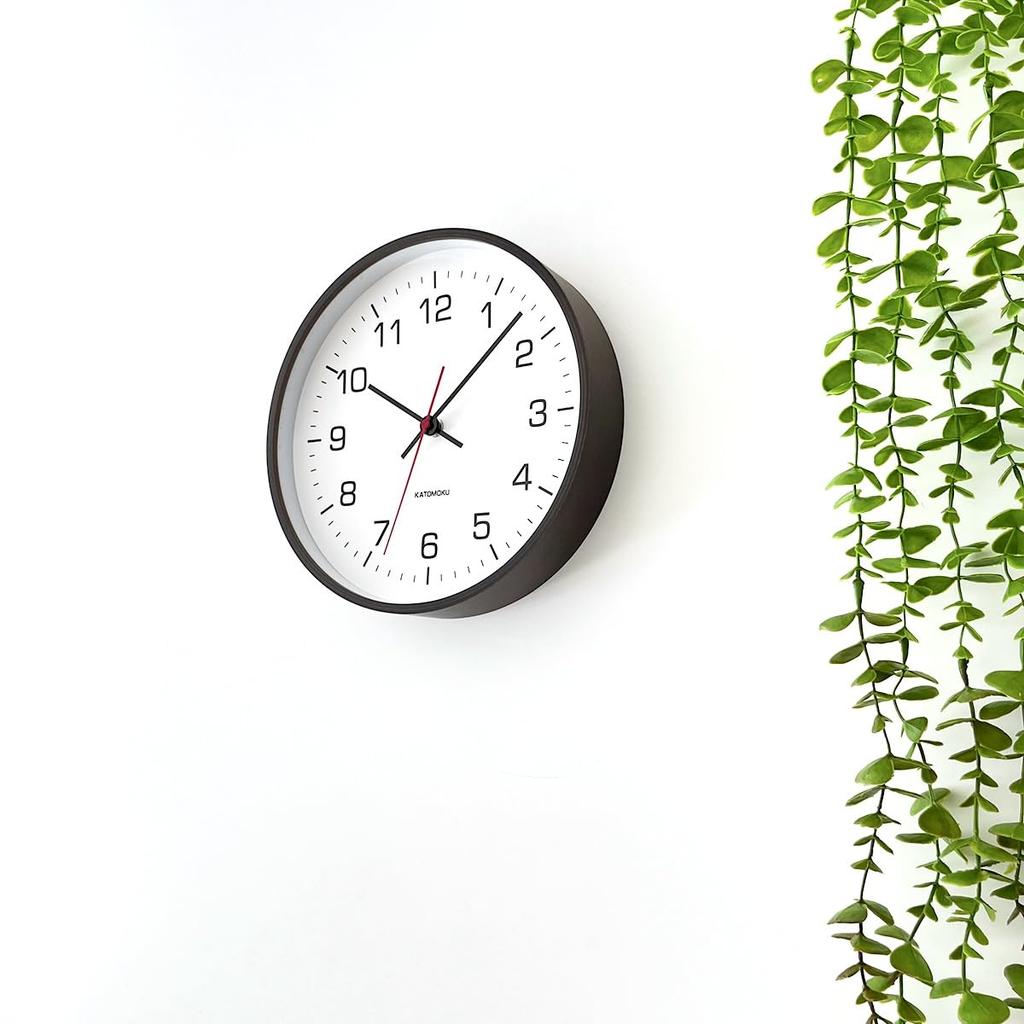 KATOMOKU настенные часы из фанеры 4 коричневые настенные часы с непрерывной секундной стрелкой радио km-44BRRCS 252 мм (Часы СКП)