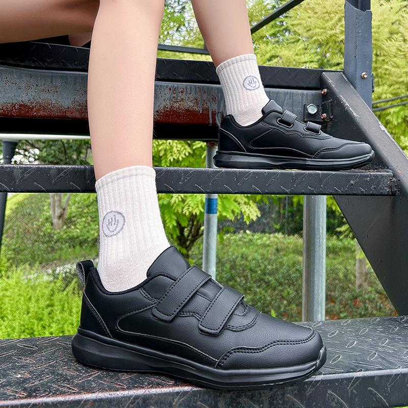 Студенческая спортивная обувь, маленькие белые туфли, мужская и женская одинаковая волшебная застежка, легкая парная спортивная школьная танцевальная обувь, кроссовки