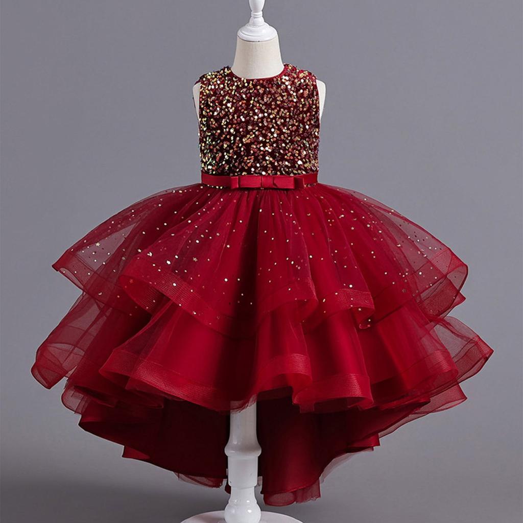 Детское платье принцессы с бантом