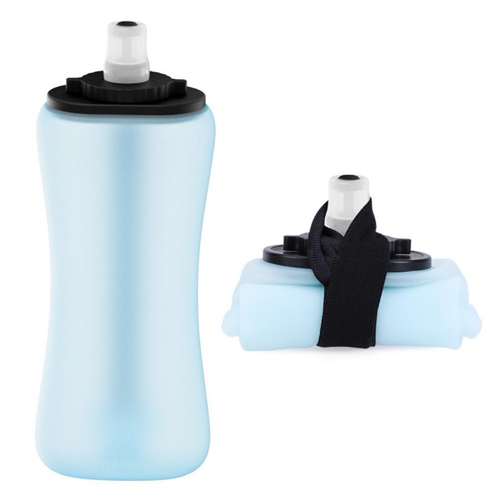 350ml Capacity Foldable Water Bottle Food Grade Silicone Travel Foldable Cup Mountain Biking