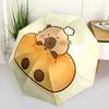 1PC Bread Capybara Automatic Open/close Umbrella with 8-Rib Structure for Women/Men, All-Season Use - Travel Essential, Stylish Accessory, Highquality