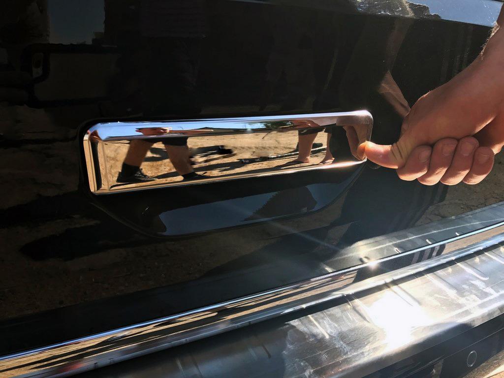 Накладка на заднюю ручку (нерж) OmsaLine - Итальянская нержавейка для Volkswagen T6