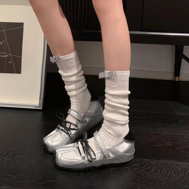 H55 Dream Maker того же стиля - Туфли Мэри Джейн на липучке Rebel Ballet из комбинированной кожи, женские повседневные универсальные одинарные туфли