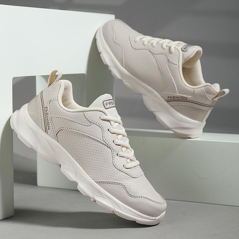 Женские Беговые Кроссовки Новые Кожаные Легкие Модные Повседневные На Шнуровке Кеды Плоская Подошва Удобные Теннисные Кроссовки для Женщин