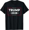 Дональд Трамп 2028 Президент Американский Флаг За Трампа Винтажная Футболка S5XL Унисекс Футболка