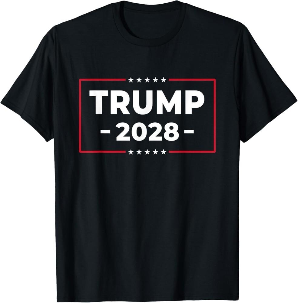 Дональд Трамп 2028 Президент Американский Флаг За Трампа Винтажная Футболка S5XL Унисекс Футболка
