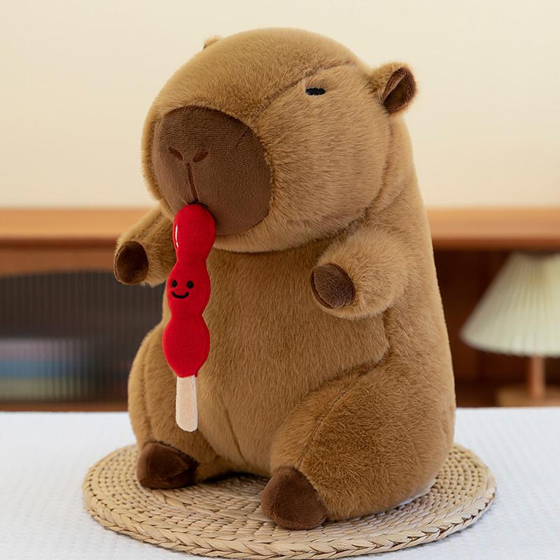 Stretchable Capybara Plush Animal Doll With Soft Fabric For Creative Play