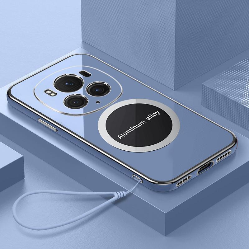 Чехол для Honor magic 6 Чехол для телефона Honor magic 6 Pro Магнитное притяжение Роскошное квадратное покрытие Противоударная силиконовая задняя крышка