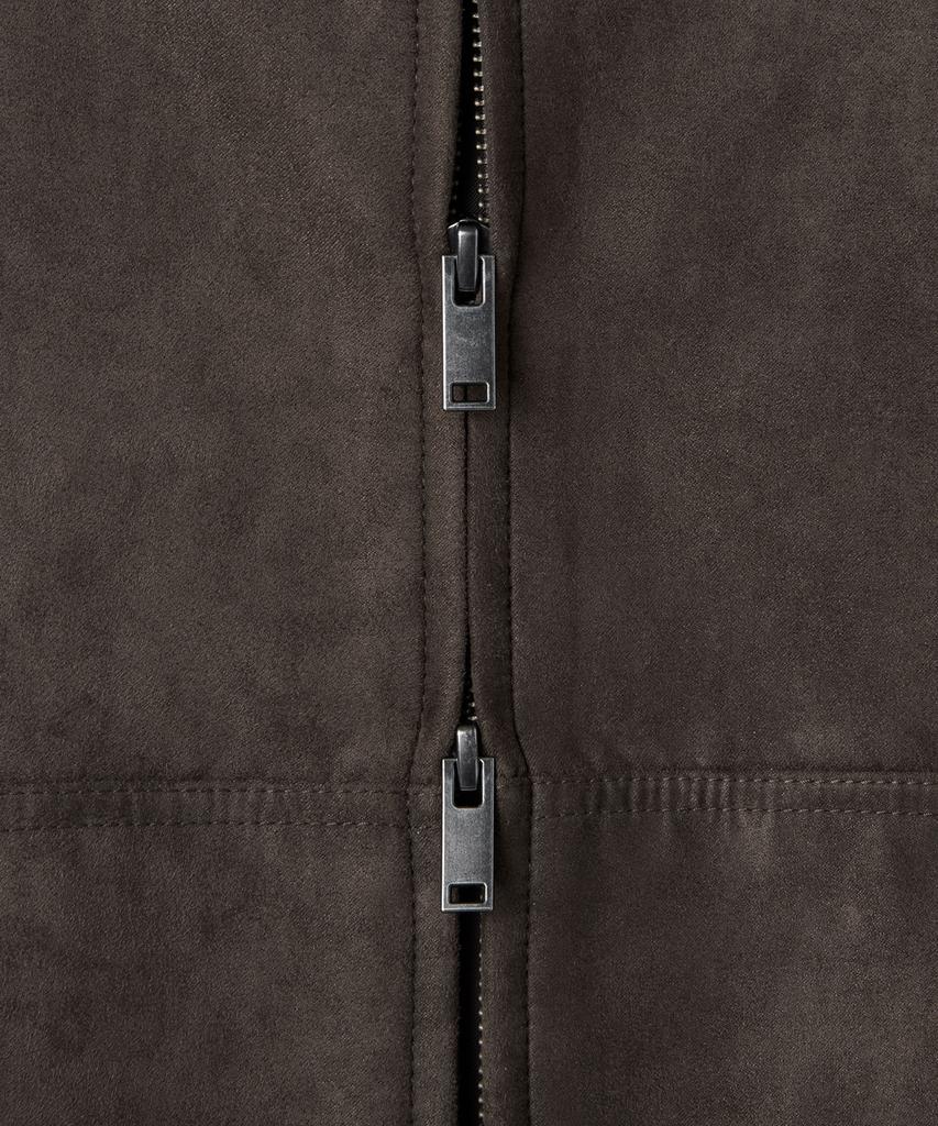 MUSINSA STANDARD Synthetic Suede Hooded Jacket [Brown]