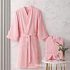 Халат из чистого хлопкового вафельного хлопка Asia: Легкий, быстросохнущий, влагопоглощающий халат унисекс для весны, лета и осени.