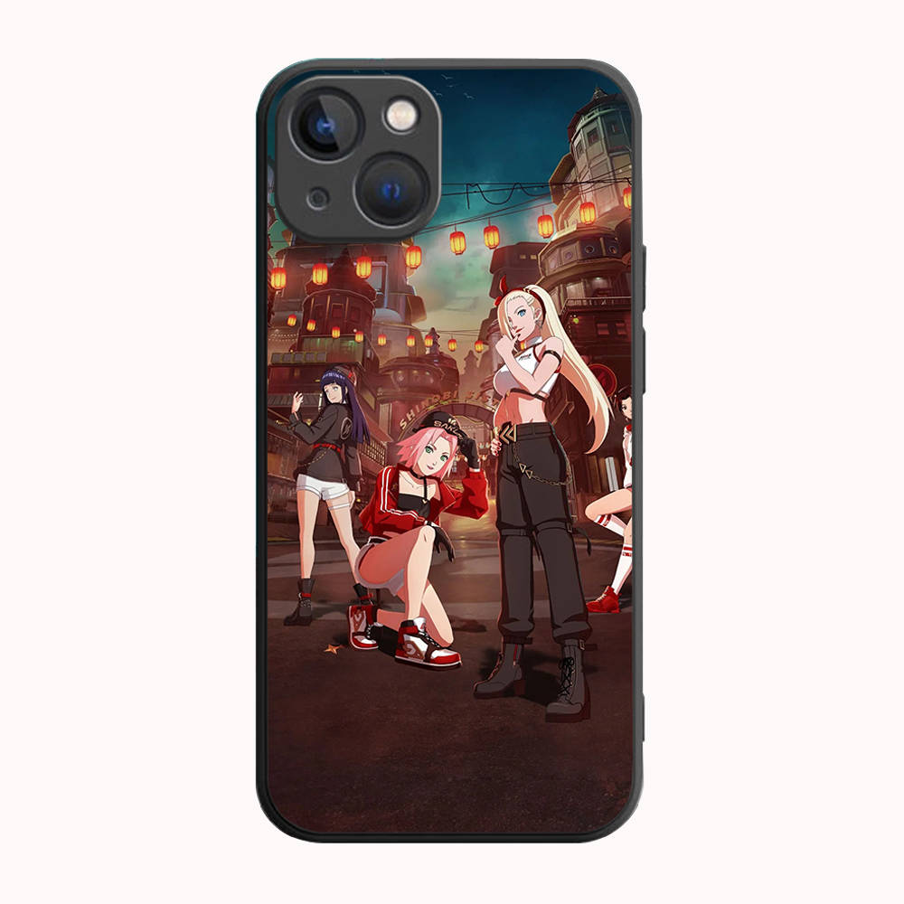 B-42 Наруто черный чехол для Samsung S24 S23 S22 S21 S20 FE S10 Lite Ultra S7 S8 S9 Plus A05S A11 A12 A13 A15 A22 A24 A25 A32 A52 A71 5G