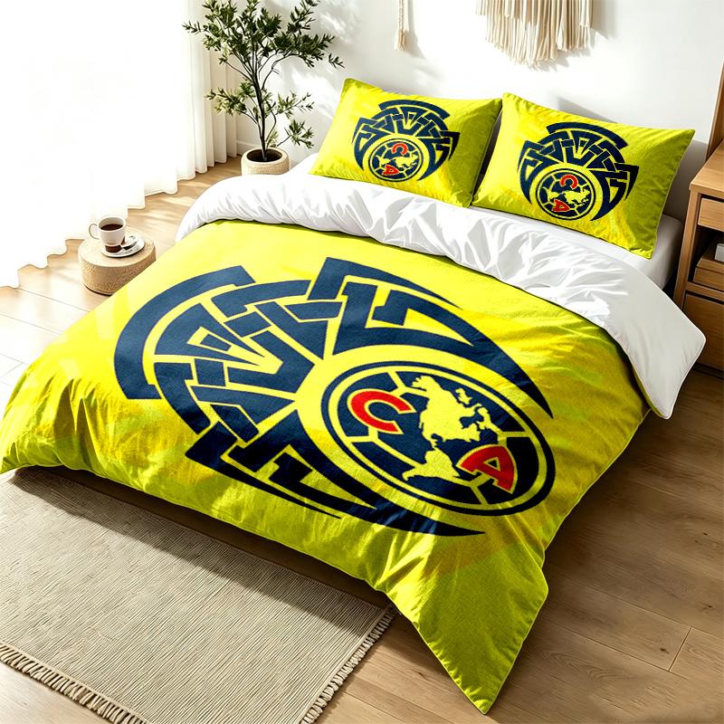 Club America 3pc Duvet Cover Set Simple Modern Bedding Set Wrinkle Resistant Soft Fabric All Season Use a perfect gift