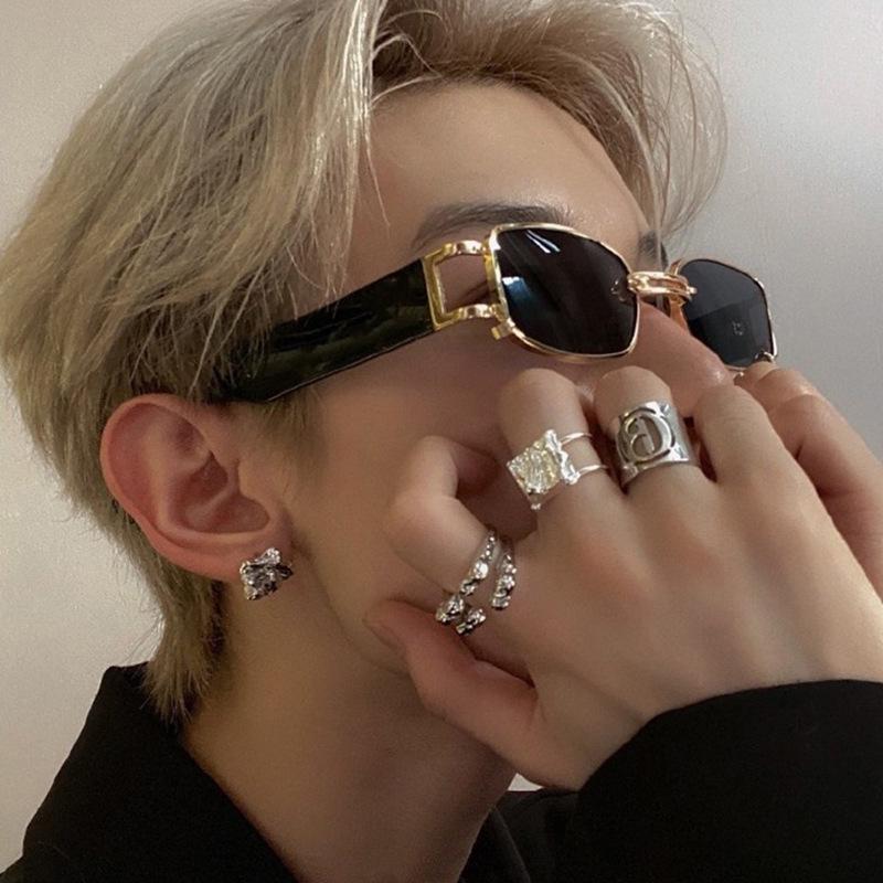 Трендовые металлические квадратные солнцезащитные очки 2023 года: Стильная, Маленькая Оправа для Мужчин и Женщин