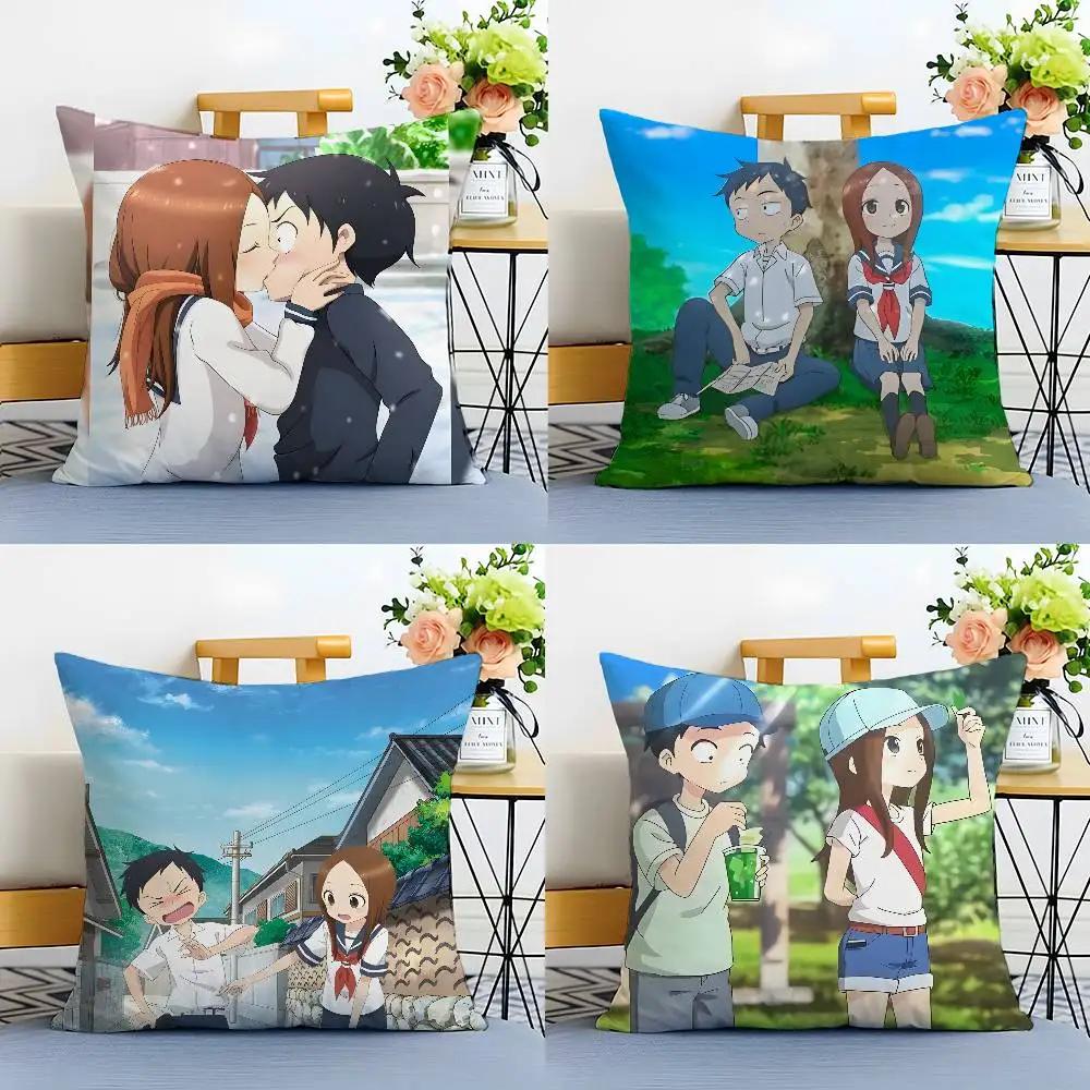 Аниме Мультфильм Такаги-сан х Нисиката-N Наволочка Антипылевой клещ Наволочка Невидимая молния Шелковистый короткий плюш Диван