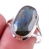 Натуральный лабрадорит драгоценный камень 925 цельное серебро ювелирное кольцо размер 8 S5H54