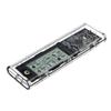 M.2 NVME/NGFF Dual Protocol SSD Enclosure Transparent Hard Drive Case USB3.2 Type C with Intelligent Display SATA SSD Adapter